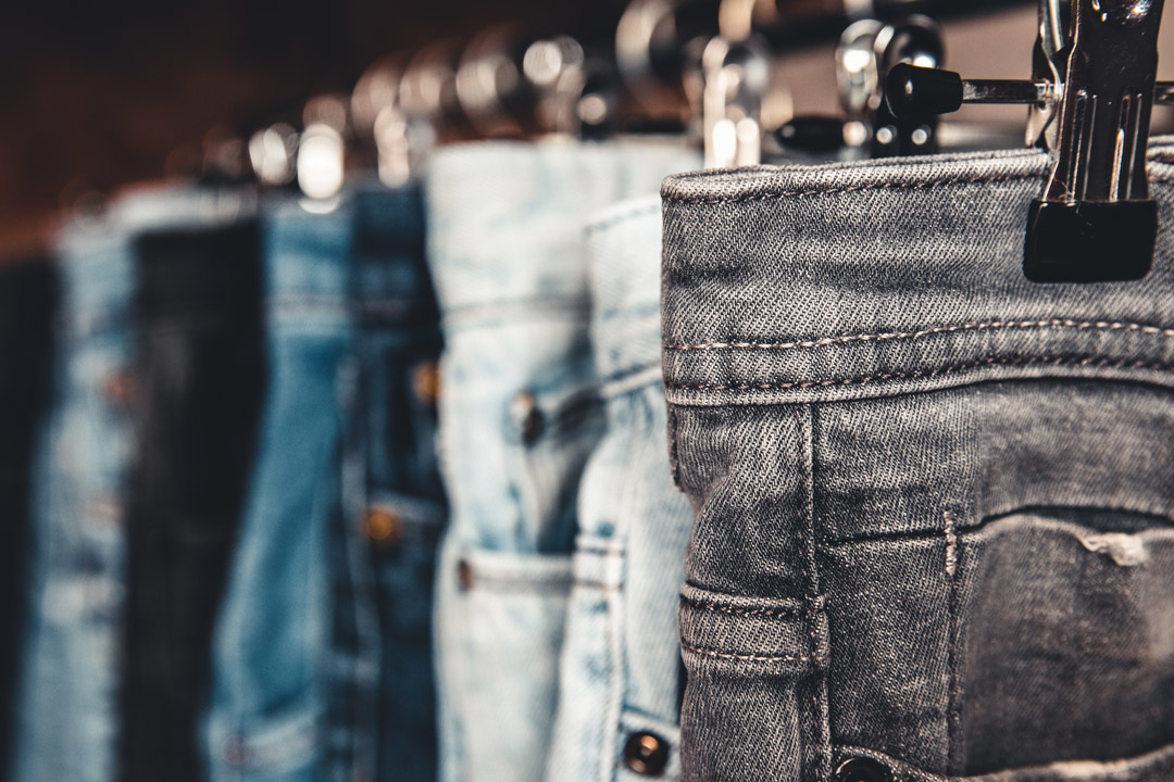 Jeans on a hanger